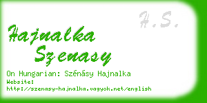 hajnalka szenasy business card